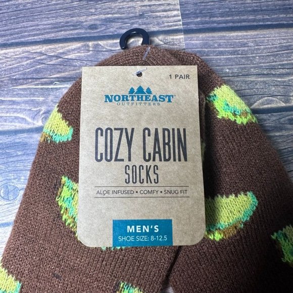 NWT Northeast Outfitters Mens Cozy Cabin Taco Socks Crew Size Large (Brown) - Picture 5 of 7